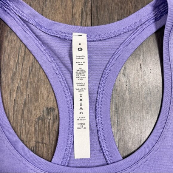 Lululemon Swiftly Tech Racerback Tank Top 2.0 *Race Length Dark Lavender NWT - Picture 6 of 8